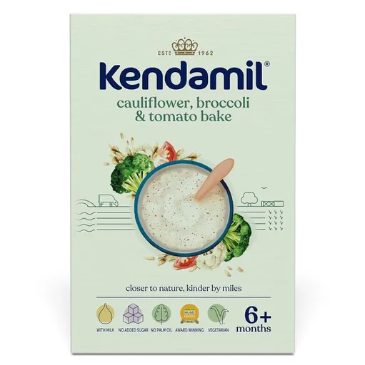 KENDAMIL Mliečna kaša s brokolicou, karfiolom a paradajkami 6m+ 150 g