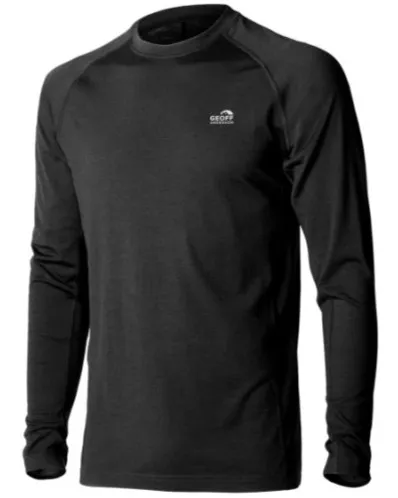 Geoff anderson soft thermo tričko wizwool 165 s dlhým rukávom čierne - xxxxl