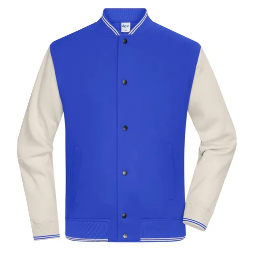 James & Nicholson (Daiber) Dvojfarebná mikina College - Kráľovská modrá / pieskovcová | 2XS