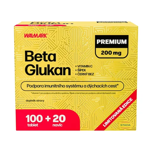 WALMARK Beta glukán PREMIUM 200 mg 100 + 20 tabliet NAVYŠE