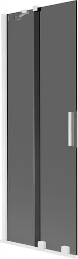 MEXEN/S - Velar dvojkrídlová posuvná vaňová zástena 70 x 150, grafit, biela 896-070-000-41-20