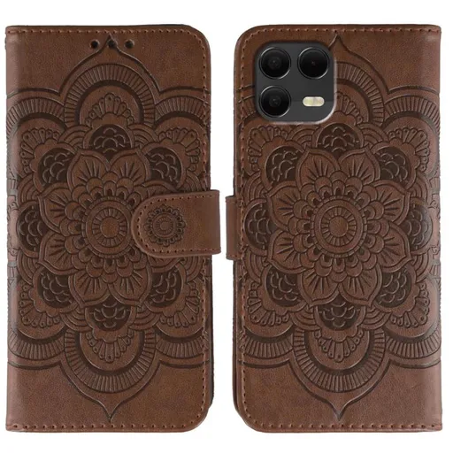 ART MANDALA Peňaženkový obal pre T Phone 3 Pro hnedý