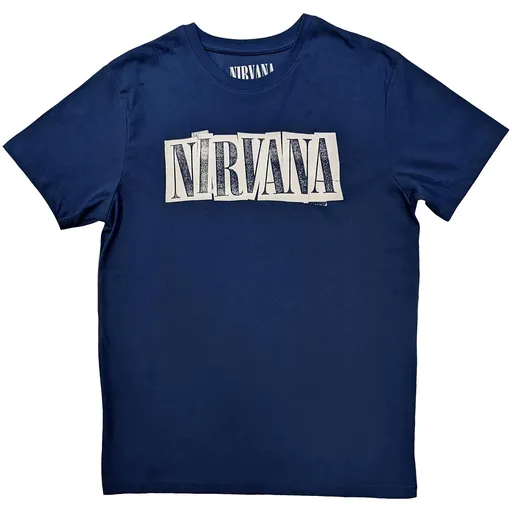 Nirvana tričko Box Logo Modrá S