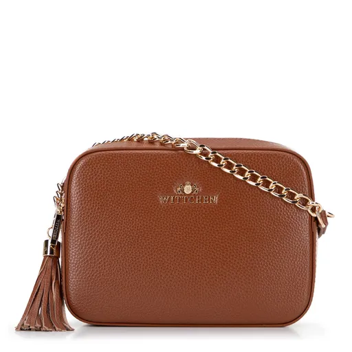 Dámska kožená crossbody kabelka Wittchen s retiazkou 29-4E-015-5