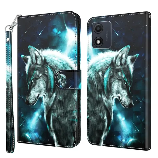 ART Peňaženkový kryt pre Motorola Moto E13 WOLF