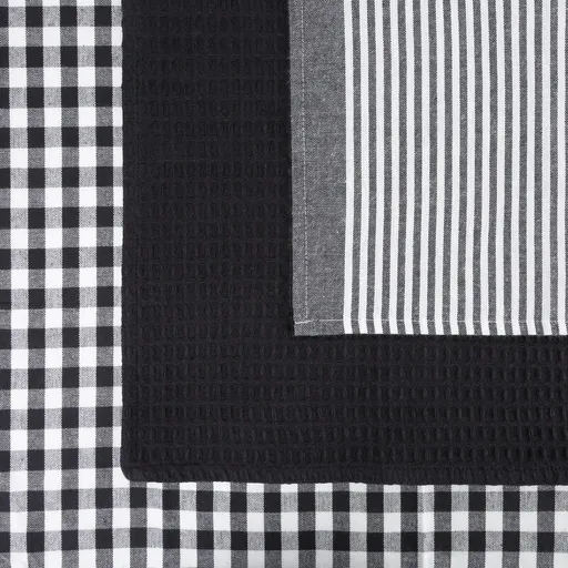 ArtFir Sada kuchynských utierok LUCY | biela/čierna 50 x 70 cm