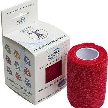 Kine-MAX Cohesive Elastic Bandage 7,5cm × 4,5 m, červené (8592822000174)