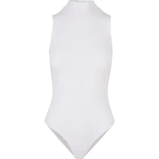 Build Your Brand Dámske body s rolákom - Biela | 3XL