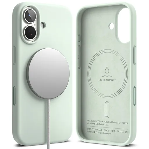 RINGKE SILICONE MAGSAFE Ochranný kryt Apple iPhone 17 LIGHT GREEN