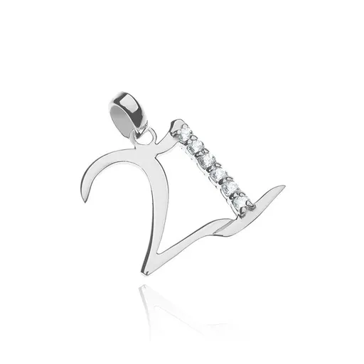 Prívesok zo striebra 925 - číslica 21, vsadené trblietavé zirkóny