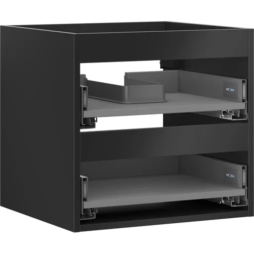 MEXEN - Box-A skrinka pre umývadlo 50, 2 zásuvky, čierna mat 91AX0-0500-470-2-71