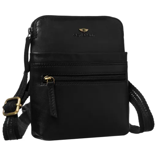 Malá čierna pánska kožená crossbody taška – kompaktná, ľahká a elegantná