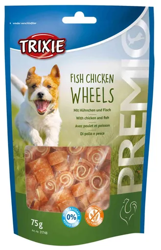 Trixie Premio FISH CHICKEN WHEELS měkká kolečka kuře s rybou 75 g