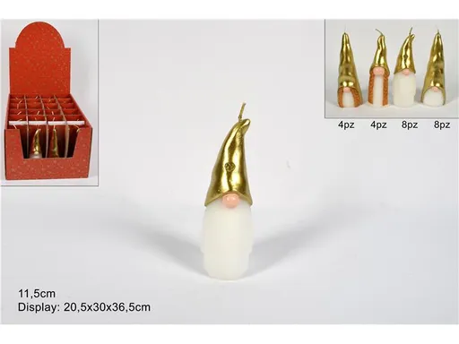 MAKRO - Sviečka škriatok zlatá rôzne druhy