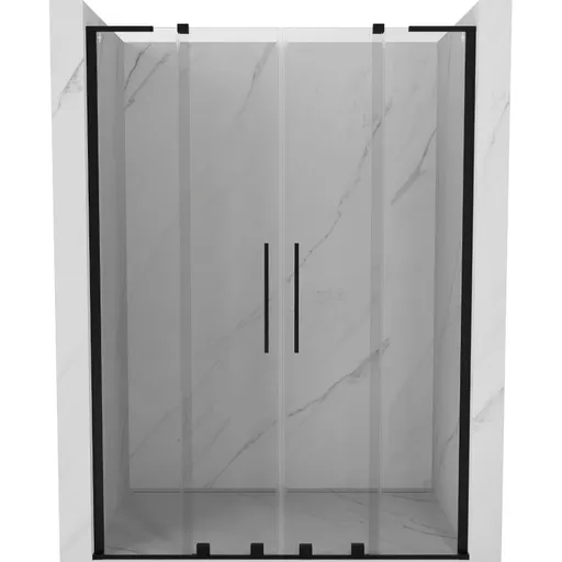 MEXEN/S - Velar L Duo posuvné sprchové dvere 150, transparent, čierna 871-150-003-02-70