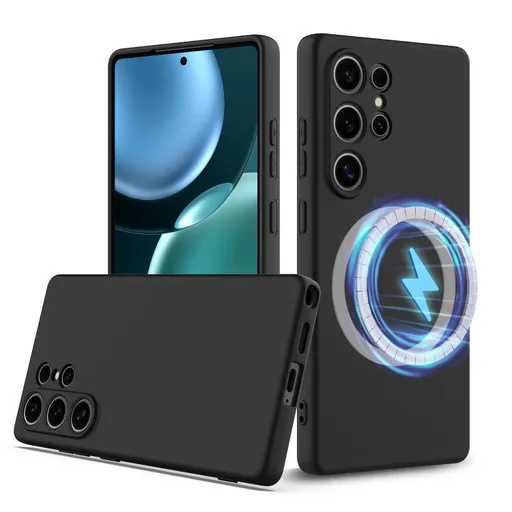 RUBBER MAGSAFE Silikónový kryt pre Samsung Galaxy S25 Ultra 5G BLACK