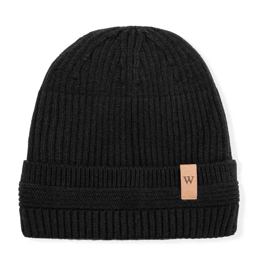 Pánska zimná čiapka s vyhrnutým okrajom a dekoratívnym vzorom 101-HF-004-1