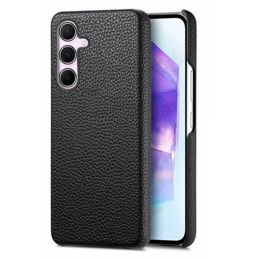LEATHER CASE Ochranný kryt pre Samsung Galaxy A55 5G čierny