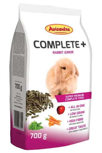 AVICENTRA COMPLETE+ králik junior krmivo pre mladé králiky 700g