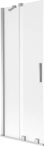 MEXEN/S - Velar dvojkrídlová posuvná vaňová zástena 75 x 150, dekor, chróm 896-075-000-31-01