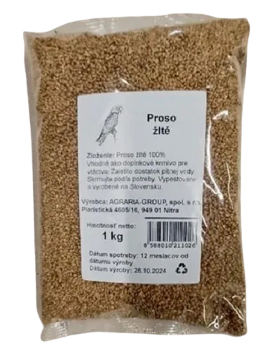 Proso žlté pre vtáky 1kg