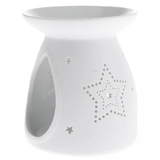 Porcelánová arómalampa Etoile biela, 12 x 11 cm