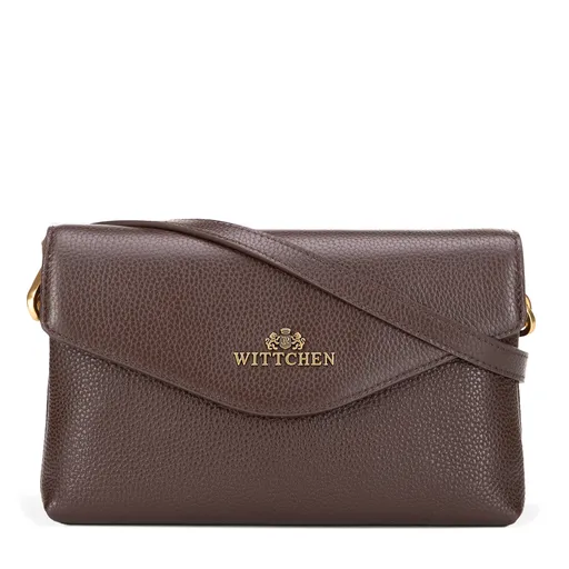 Hnedá dámska kožená crossbody kabelka – klasická elegancia a luxusný štýl 101-4E-610-4