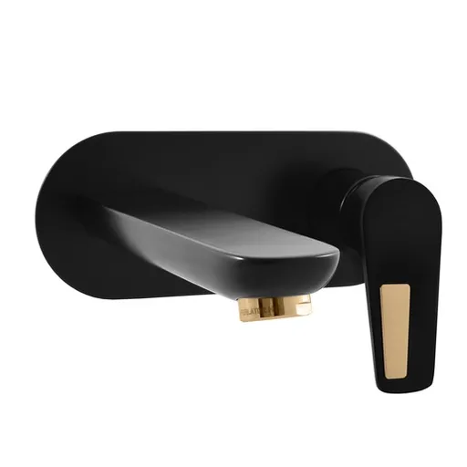 RAV SLEZÁK Colorado umývadlová batéria vrátane podomietkového telesa černá matná/zlato CO335CMATZ