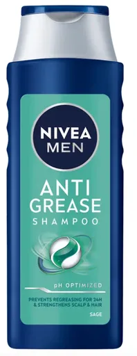 NIVEA ANTI GREASE - Pánsky šampón na mastné vlasy 0,4 L