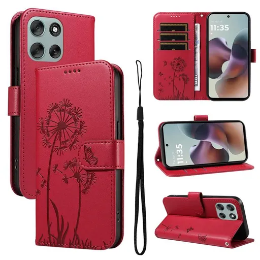 ART DANDELION Peňaženkové puzdro pre Motorola Moto G56 5G červené