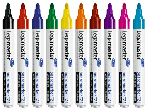 LEGAMASTER TZ1 - Whiteboard fixky s okrúhlym hrotom 10 ks, mix farieb