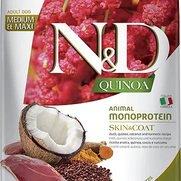 N&D grain free quinoa dog skin & coat duck & coconut 7 kg (8010276035660)