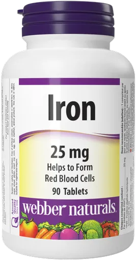 Webber Naturals Železo 25 mg  90 cps