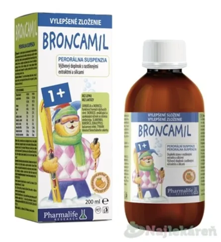 Pharmalife Broncamil 1+ sirup pomaranč 200 ml