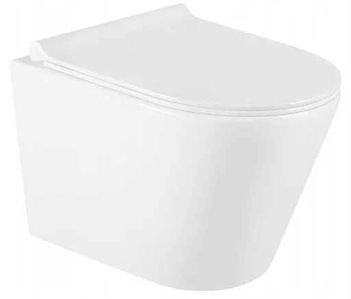 MEXEN/S - Rico Závesná WC misa Rimless vrátane sedátka s slow-slim, Duroplast, biela - 30720500 30720500