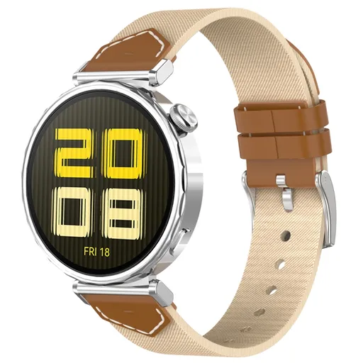DUO Vymeniteľný remienok pre Huawei Watch GT 5 41mm / GT 6 41mm hnedo-béžový