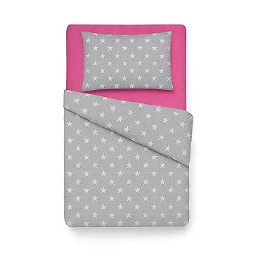 BabyTýpka 3-dielna sada obliečok – Stars Fuksia (8594201221408)