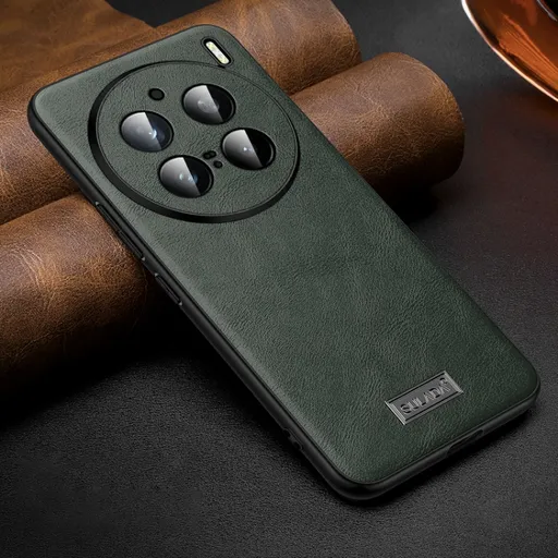 SULADA LEATHER Ochranný kryt Vivo X200 Pro 5G zelený