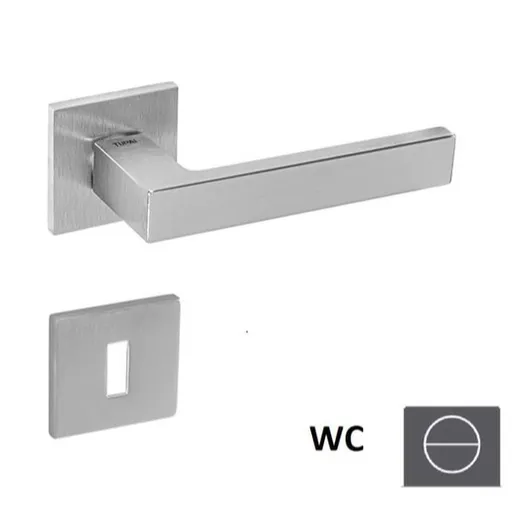 Kľučka Naturel SQUARE WC gombík (WC) chróm brúsený SQUAREHR5SOCSWC