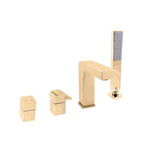 Vaňová batéria RAV Slezák LOIRA so sprchovacím setom v zlatom prevedení LR565.5PZ