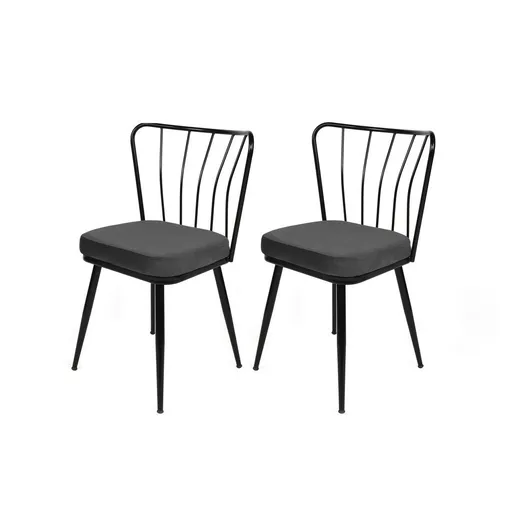 Súprava jedálenských stoličiek Yildiz Black, 2 ks, 2 ks