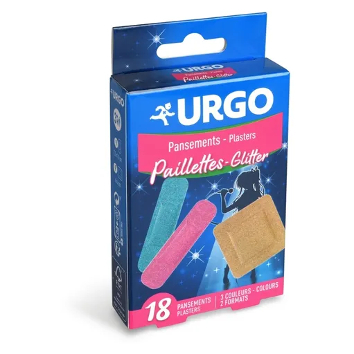 URGO Glitter trblietavé detské náplasti 18 kusov