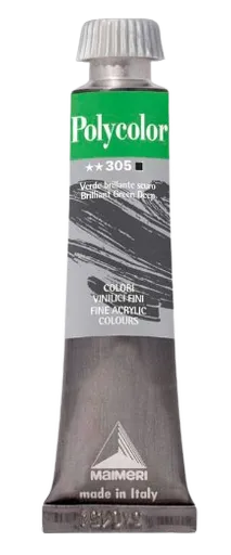 MAIMERI POLYCOLOR - Jemné vinylové farby 305 - brilliant green deep, 20 ml
