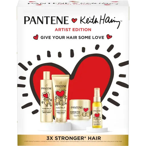 Pantene Keith Haring Artist Edition darčeková sada pre poškodené vlasy