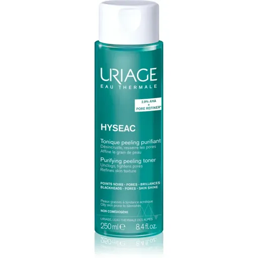 Uriage Hyseac Purifying Peeling Toner čistiace tonikum pre reguláciu mazu a minimalizáciu pórov s AHA 250 ml
