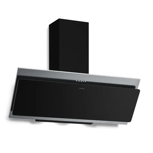 Klarstein Alessia šikmý digestor | režim odsávania vzduchu a recirkulácie | nehrdzavejúca oceľ | 404 m³/h | 90 cm
