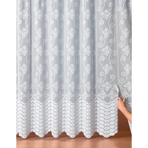 Čipkovaná upraviteľná záclona, motýle