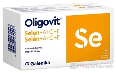 Galenika Oligovit Se Selén + Vitamín A C E 60 kapsúl
