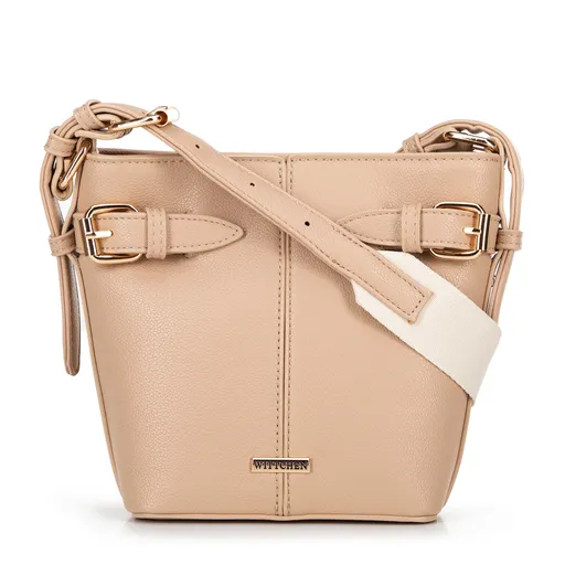 Malá kabelka typu vak z ekokože béžová 100-4Y-210-0