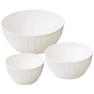 TESCOMA Misy plastové DELÍCIA, súprava 3 ks, biela (8595028467628)